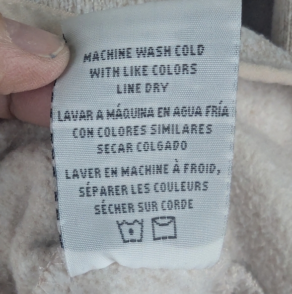 Thread & Supply Size Small Hoodie In Tan With A Touch Of Light Pink - Picture 11 of 15